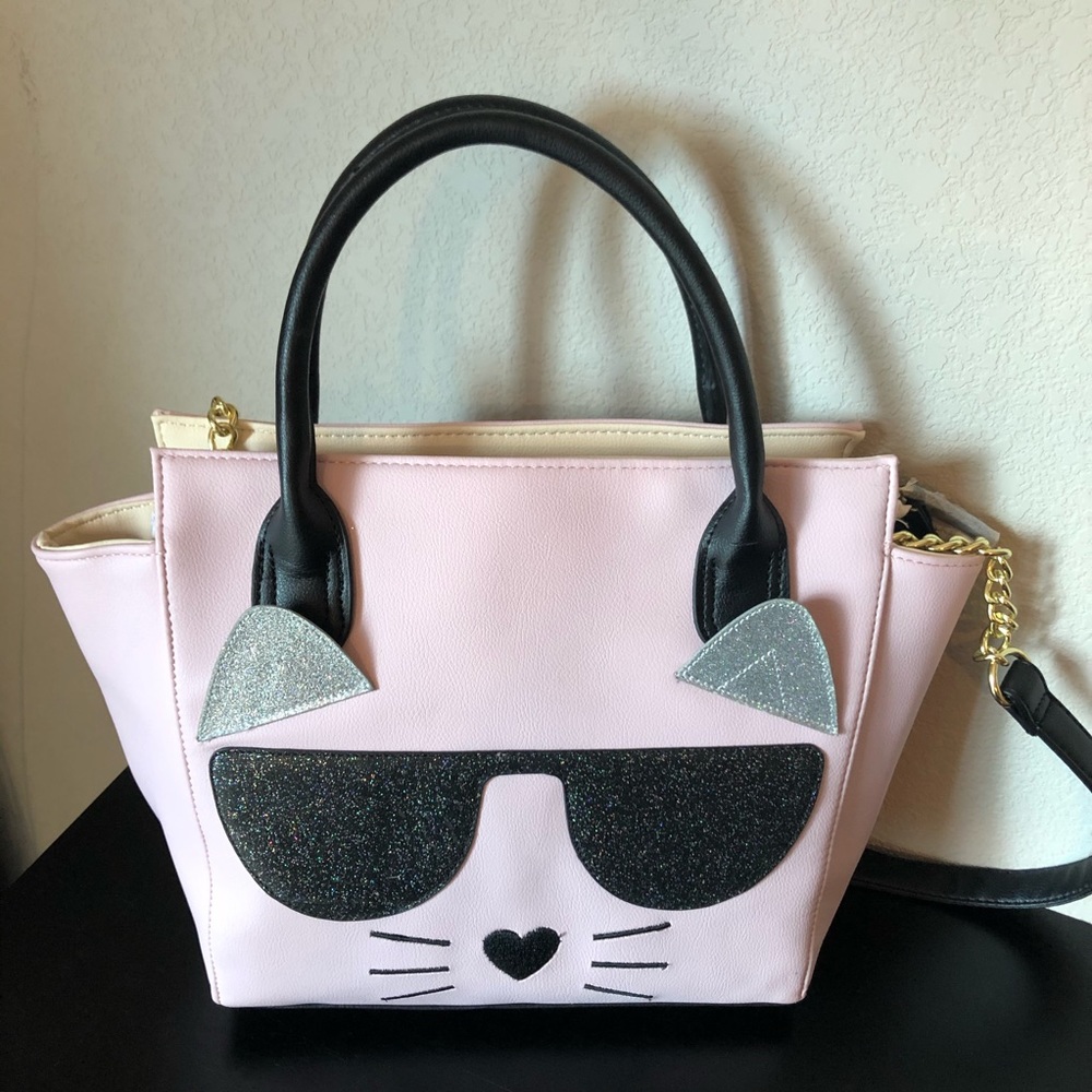 😎 Betsey Johnson Luv Betsey Cool Cat Purse NWT